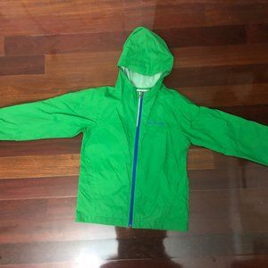 Boys Columbia Raincoat; size small/8; lime green